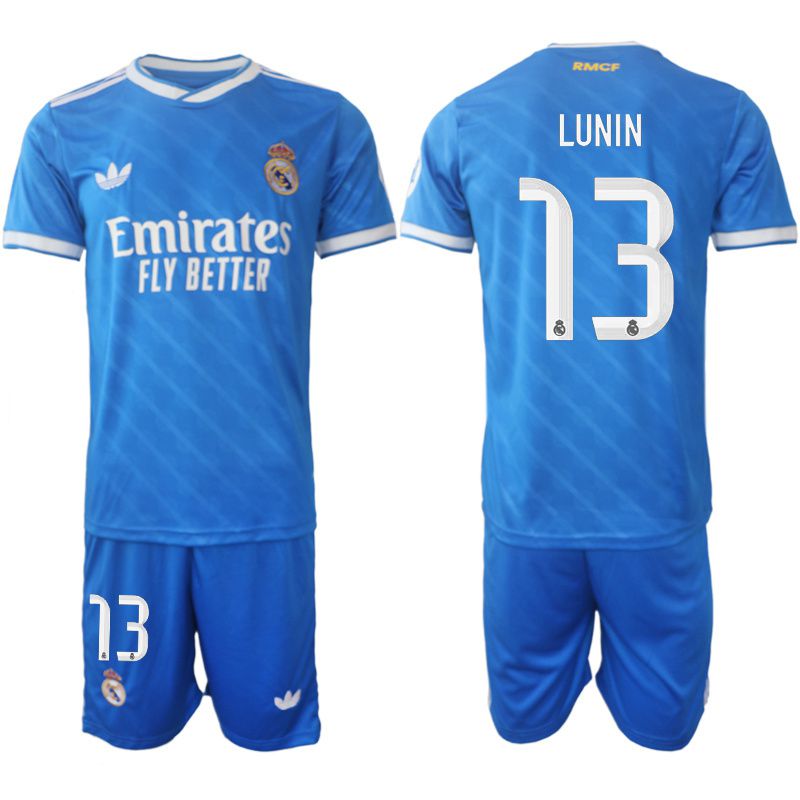 Men 2025-2026 Club Real Madrid away blue #13 Soccer Jersey